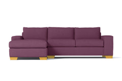 Melrose 2pc Sleeper Sectional :: Leg Finish: Natural / Configuration: LAF - Chaise on the Left / Sleeper Option: Memory Foam Mattress