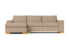 Melrose 2pc Sleeper Sectional :: Leg Finish: Natural / Configuration: LAF - Chaise on the Left / Sleeper Option: Memory Foam Mattress