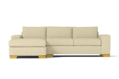 Melrose 2pc Sleeper Sectional :: Leg Finish: Natural / Configuration: LAF - Chaise on the Left / Sleeper Option: Memory Foam Mattress