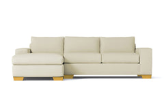 Melrose 2pc Sleeper Sectional :: Leg Finish: Natural / Configuration: LAF - Chaise on the Left / Sleeper Option: Memory Foam Mattress