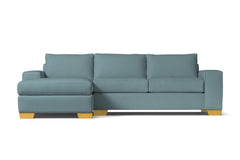 Melrose 2pc Sleeper Sectional :: Leg Finish: Natural / Configuration: LAF - Chaise on the Left / Sleeper Option: Memory Foam Mattress