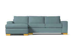 Melrose 2pc Sleeper Sectional :: Leg Finish: Natural / Configuration: LAF - Chaise on the Left / Sleeper Option: Deluxe Innerspring Mattress