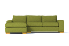 Melrose 2pc Sleeper Sectional :: Leg Finish: Natural / Configuration: LAF - Chaise on the Left / Sleeper Option: Memory Foam Mattress