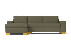 Melrose 2pc Sleeper Sectional :: Leg Finish: Natural / Configuration: LAF - Chaise on the Left / Sleeper Option: Memory Foam Mattress