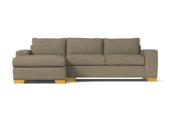 Melrose 2pc Sleeper Sectional :: Leg Finish: Natural / Configuration: LAF - Chaise on the Left / Sleeper Option: Deluxe Innerspring Mattress