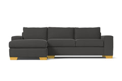 Melrose 2pc Sleeper Sectional :: Leg Finish: Natural / Configuration: LAF - Chaise on the Left / Sleeper Option: Memory Foam Mattress