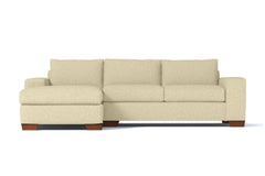 Melrose 2pc Sleeper Sectional :: Leg Finish: Pecan / Configuration: LAF - Chaise on the Left / Sleeper Option: Memory Foam Mattress