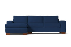 Melrose 2pc Sleeper Sectional :: Leg Finish: Pecan / Configuration: LAF - Chaise on the Left / Sleeper Option: Memory Foam Mattress