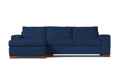 Melrose 2pc Sleeper Sectional :: Leg Finish: Pecan / Configuration: LAF - Chaise on the Left / Sleeper Option: Deluxe Innerspring Mattress