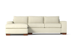 Melrose 2pc Sleeper Sectional :: Leg Finish: Pecan / Configuration: LAF - Chaise on the Left / Sleeper Option: Memory Foam Mattress