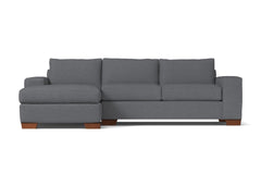 Melrose 2pc Sleeper Sectional :: Leg Finish: Pecan / Configuration: LAF - Chaise on the Left / Sleeper Option: Memory Foam Mattress