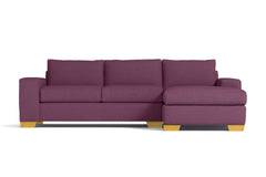 Melrose 2pc Sleeper Sectional :: Leg Finish: Natural / Configuration: RAF - Chaise on the Right / Sleeper Option: Memory Foam Mattress