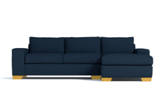 Melrose 2pc Sleeper Sectional :: Leg Finish: Natural / Configuration: RAF - Chaise on the Right / Sleeper Option: Deluxe Innerspring Mattress