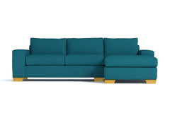 Melrose 2pc Sleeper Sectional :: Leg Finish: Natural / Configuration: RAF - Chaise on the Right / Sleeper Option: Memory Foam Mattress