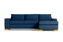 Melrose 2pc Sleeper Sectional :: Leg Finish: Natural / Configuration: RAF - Chaise on the Right / Sleeper Option: Deluxe Innerspring Mattress