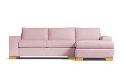 Melrose 2pc Sleeper Sectional :: Leg Finish: Natural / Configuration: RAF - Chaise on the Right / Sleeper Option: Memory Foam Mattress