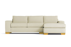 Melrose 2pc Sleeper Sectional :: Leg Finish: Natural / Configuration: RAF - Chaise on the Right / Sleeper Option: Memory Foam Mattress