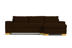 Melrose 2pc Sleeper Sectional :: Leg Finish: Natural / Configuration: RAF - Chaise on the Right / Sleeper Option: Memory Foam Mattress