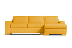 Melrose 2pc Sleeper Sectional :: Leg Finish: Natural / Configuration: RAF - Chaise on the Right / Sleeper Option: Memory Foam Mattress