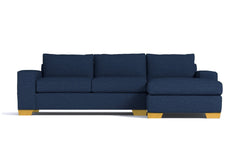 Melrose 2pc Sleeper Sectional :: Leg Finish: Natural / Configuration: RAF - Chaise on the Right / Sleeper Option: Memory Foam Mattress