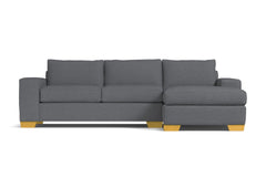 Melrose 2pc Sleeper Sectional :: Leg Finish: Natural / Configuration: RAF - Chaise on the Right / Sleeper Option: Memory Foam Mattress