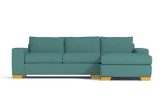 Melrose 2pc Sleeper Sectional :: Leg Finish: Natural / Configuration: RAF - Chaise on the Right / Sleeper Option: Deluxe Innerspring Mattress