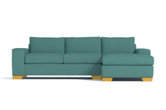 Melrose 2pc Sleeper Sectional :: Leg Finish: Natural / Configuration: RAF - Chaise on the Right / Sleeper Option: Memory Foam Mattress