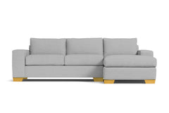 Melrose 2pc Sleeper Sectional :: Leg Finish: Natural / Configuration: RAF - Chaise on the Right / Sleeper Option: Memory Foam Mattress