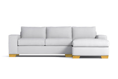 Melrose 2pc Sleeper Sectional :: Leg Finish: Natural / Configuration: RAF - Chaise on the Right / Sleeper Option: Deluxe Innerspring Mattress