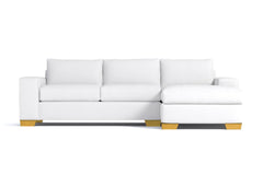 Melrose 2pc Sleeper Sectional :: Leg Finish: Natural / Configuration: RAF - Chaise on the Right / Sleeper Option: Memory Foam Mattress