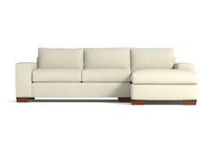 Melrose 2pc Sleeper Sectional :: Leg Finish: Pecan / Configuration: RAF - Chaise on the Right / Sleeper Option: Memory Foam Mattress