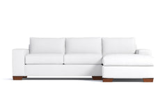 Melrose 2pc Sleeper Sectional :: Leg Finish: Pecan / Configuration: RAF - Chaise on the Right / Sleeper Option: Deluxe Innerspring Mattress
