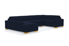 Melrose 3pc Velvet Sectional Sofa :: Leg Finish: Natural / Configuration: LAF - Chaise on the Left