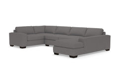 Melrose 3pc Sectional Sofa :: Leg Finish: Espresso / Configuration: RAF - Chaise on the Right