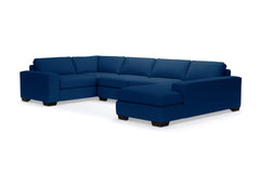 Melrose 3pc Sleeper Sectional :: Leg Finish: Espresso / Configuration: RAF - Chaise on the Right / Sleeper Option: Memory Foam Mattress