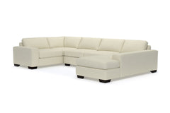 Melrose 3pc Sleeper Sectional :: Leg Finish: Espresso / Configuration: RAF - Chaise on the Right / Sleeper Option: Deluxe Innerspring Mattress