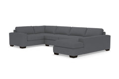 Melrose 3pc Sleeper Sectional :: Leg Finish: Espresso / Configuration: RAF - Chaise on the Right / Sleeper Option: Memory Foam Mattress