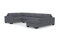 Melrose 3pc Sleeper Sectional :: Leg Finish: Espresso / Configuration: RAF - Chaise on the Right / Sleeper Option: Memory Foam Mattress