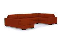 Melrose 3pc Sleeper Sectional :: Leg Finish: Espresso / Configuration: LAF - Chaise on the Left / Sleeper Option: Deluxe Innerspring Mattress