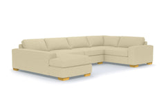 Melrose 3pc Sleeper Sectional :: Leg Finish: Natural / Configuration: LAF - Chaise on the Left / Sleeper Option: Memory Foam Mattress