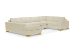 Melrose 3pc Sleeper Sectional :: Leg Finish: Natural / Configuration: LAF - Chaise on the Left / Sleeper Option: Memory Foam Mattress