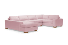 Melrose 3pc Sectional Sofa :: Leg Finish: Pecan / Configuration: LAF - Chaise on the Left