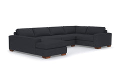 Melrose 3pc Sectional Sofa :: Leg Finish: Pecan / Configuration: LAF - Chaise on the Left