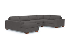 Melrose 3pc Sectional Sofa :: Leg Finish: Pecan / Configuration: LAF - Chaise on the Left