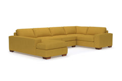 Melrose 3pc Sectional Sofa :: Leg Finish: Pecan / Configuration: LAF - Chaise on the Left