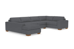 Melrose 3pc Sectional Sofa :: Leg Finish: Pecan / Configuration: LAF - Chaise on the Left