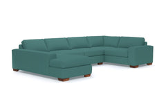 Melrose 3pc Sleeper Sectional :: Leg Finish: Pecan / Configuration: LAF - Chaise on the Left / Sleeper Option: Memory Foam Mattress