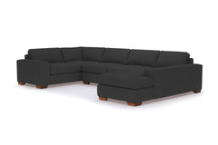 Melrose 3pc Sectional Sofa :: Leg Finish: Pecan / Configuration: RAF - Chaise on the Right