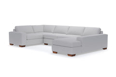 Melrose 3pc Sectional Sofa :: Leg Finish: Pecan / Configuration: RAF - Chaise on the Right