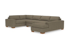 Melrose 3pc Sectional Sofa :: Leg Finish: Pecan / Configuration: RAF - Chaise on the Right